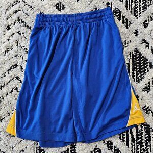 Jordan Youth Boys Blue and Yellow Basketball Shorts size XL